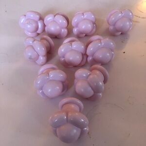 Ikea Skulptur Pink Porcelain Curtain Rod Finial . Could be used as handles-used